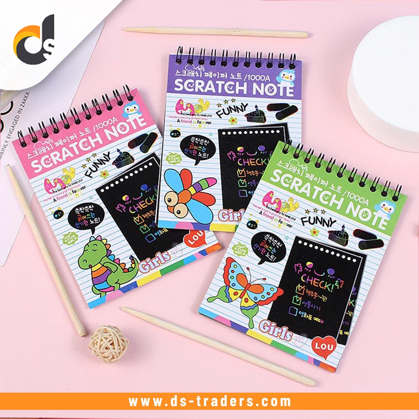 Children Scratch Arts Drawing Coils Painting Book.