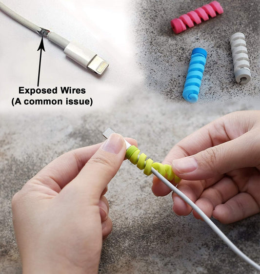 4 Pcs Spiral Silicone Cable Protectors