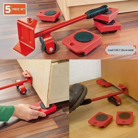 5 In 1 Furniture Transport Roller Set Removal Lifting & Moving Tool